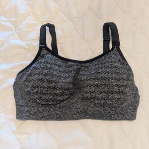 Gray and Black Sports Bra